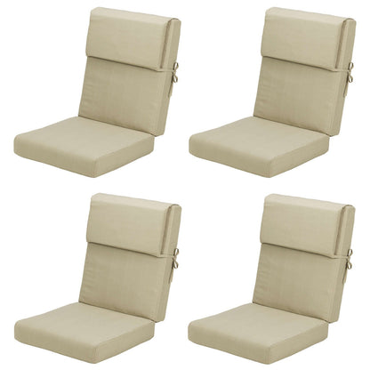 Aoodor Lot de 4 coussins pour chaises de jardin à dossier haut, 46x21x4 pouces (coussins uniquement)
