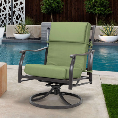 Aoodor Lot de 4 coussins pour chaises de jardin à dossier haut, 46x21x4 pouces (coussins uniquement)