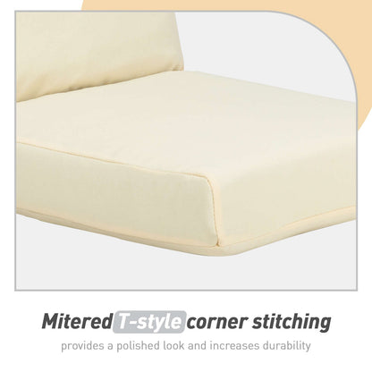 Aoodor Lot de 4 coussins pour chaises de jardin à dossier haut, 46x21x4 pouces (coussins uniquement)