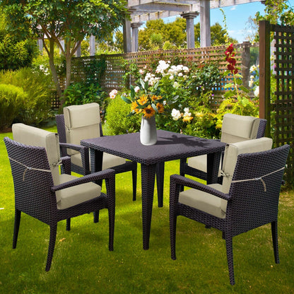Aoodor Lot de 4 coussins pour chaises de jardin à dossier haut, 46x21x4 pouces (coussins uniquement)