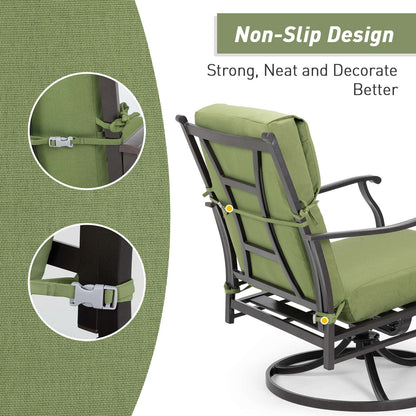 Aoodor Lot de 4 coussins pour chaises de jardin à dossier haut, 46x21x4 pouces (coussins uniquement)