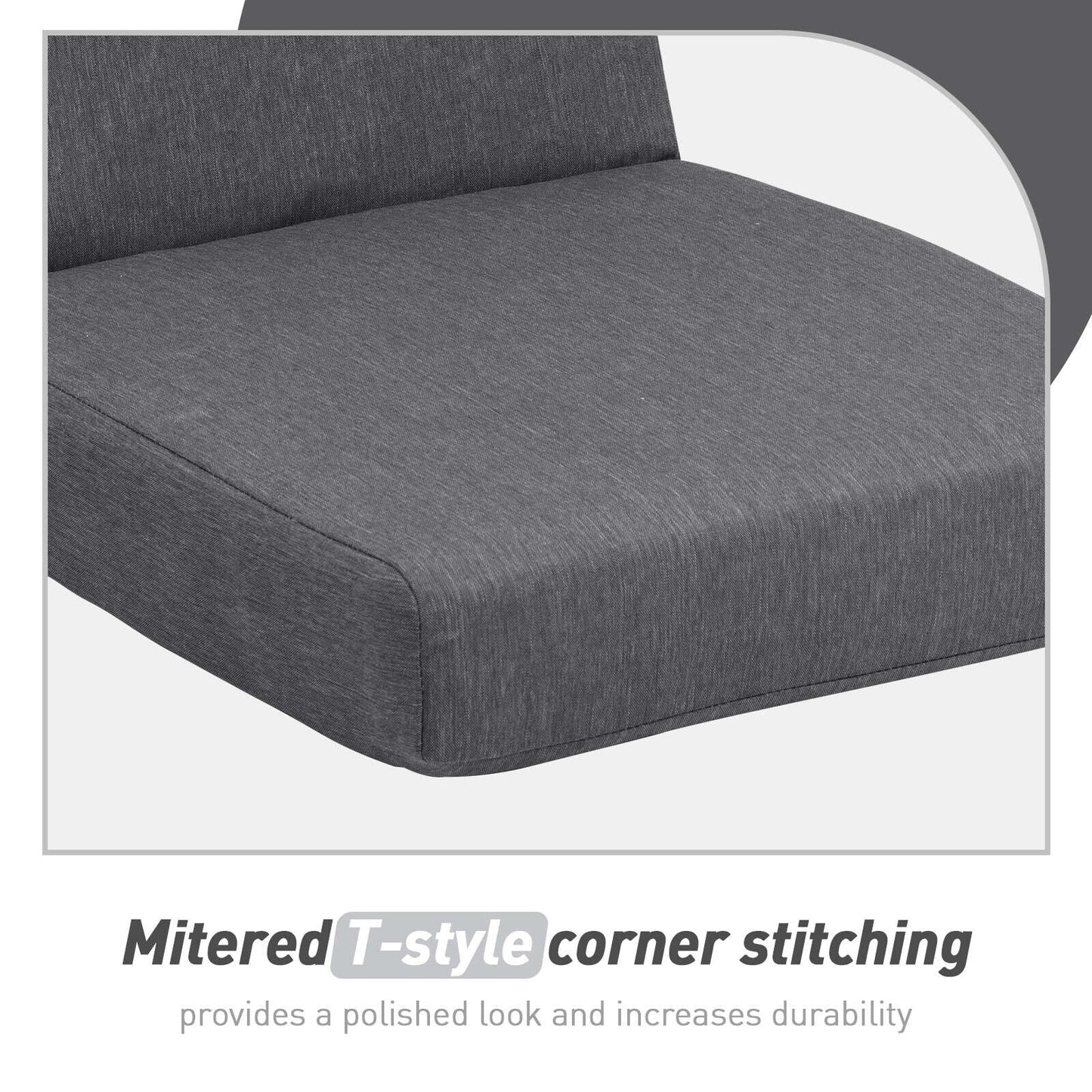 Aoodor Lot de 4 coussins pour chaises de jardin à dossier haut, 46x21x4 pouces (coussins uniquement)