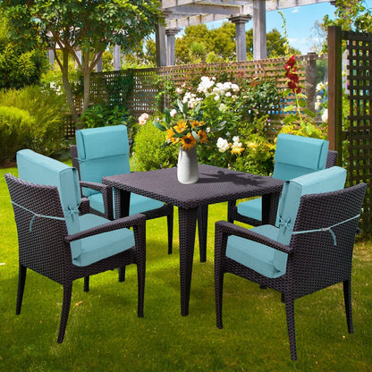 Aoodor Lot de 4 coussins pour chaises de jardin à dossier haut, 46x21x4 pouces (coussins uniquement)