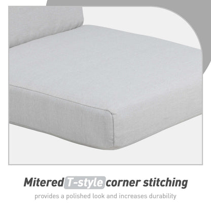 Aoodor Lot de 4 coussins pour chaises de jardin à dossier haut, 46x21x4 pouces (coussins uniquement)
