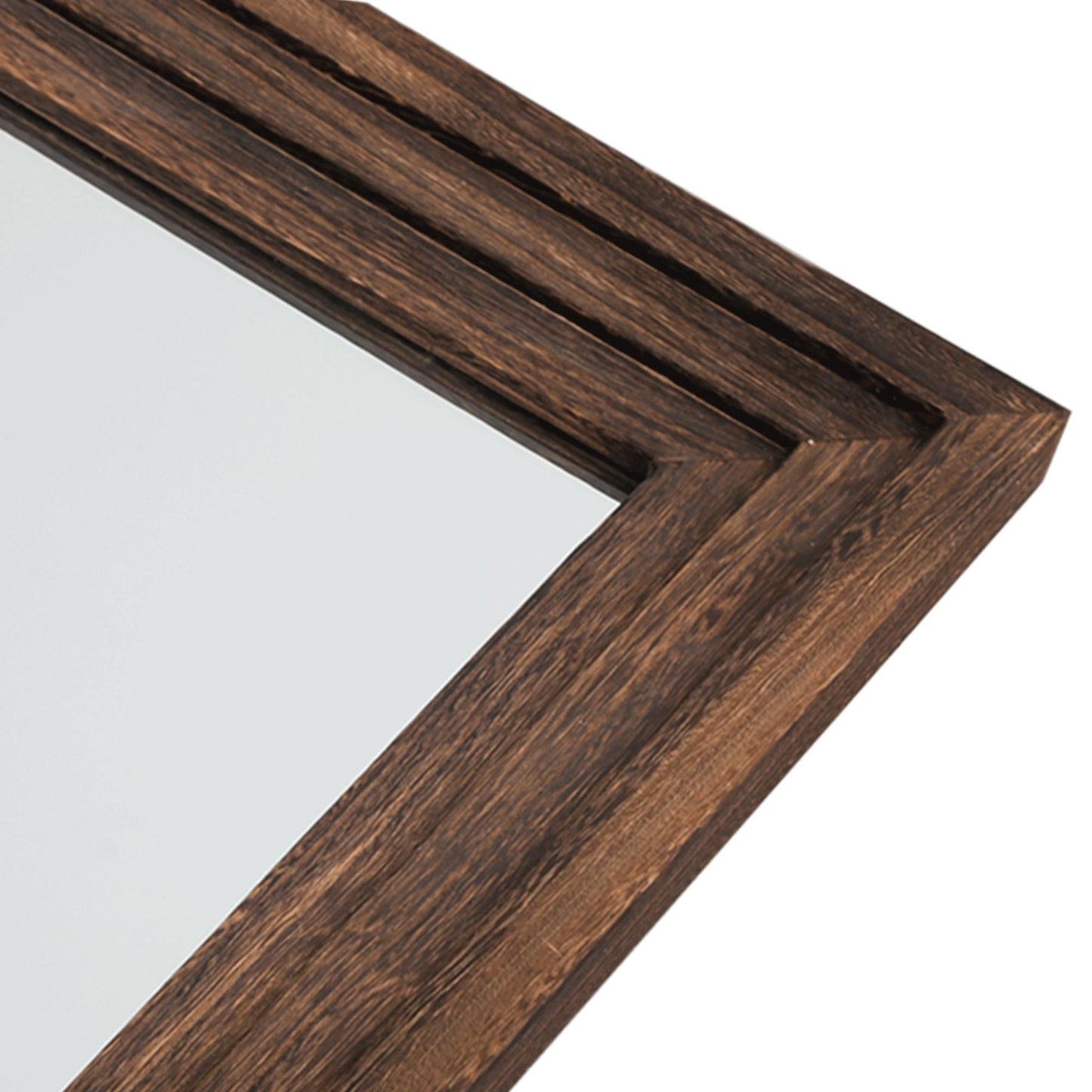 Dovelina Miroir mural en bois vieilli à arche rustique, miroir au sol pleine longueur