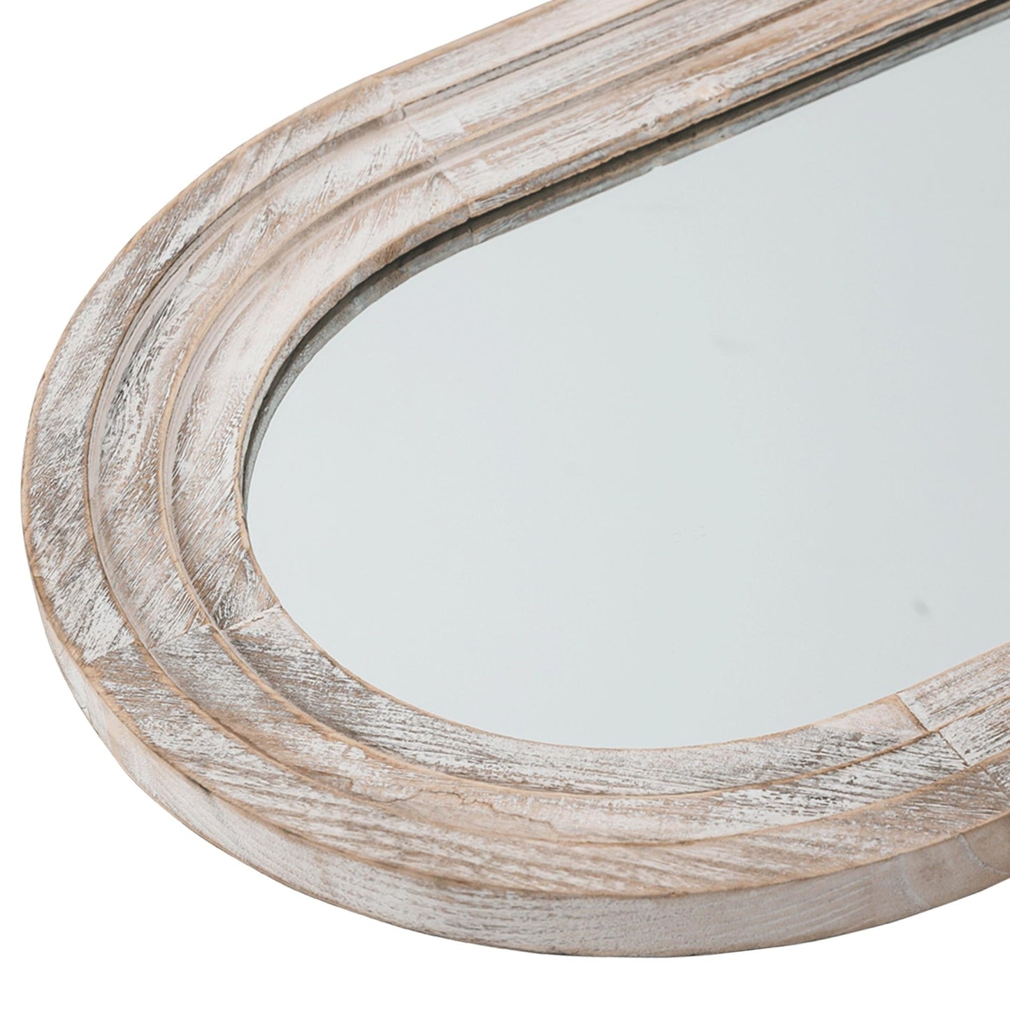 Dovelina Miroir mural en bois vieilli à arche rustique, miroir au sol pleine longueur