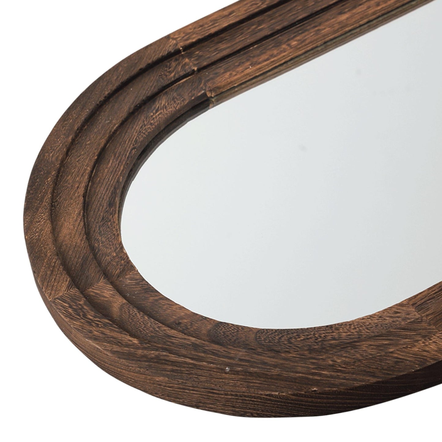 Dovelina Miroir mural en bois vieilli à arche rustique, miroir au sol pleine longueur