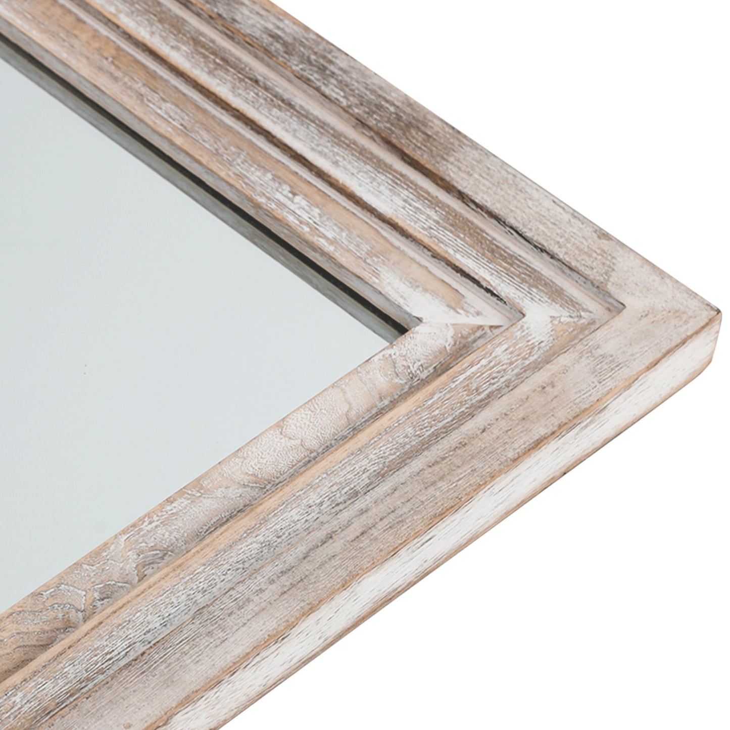 Dovelina Miroir mural en bois vieilli à arche rustique, miroir au sol pleine longueur