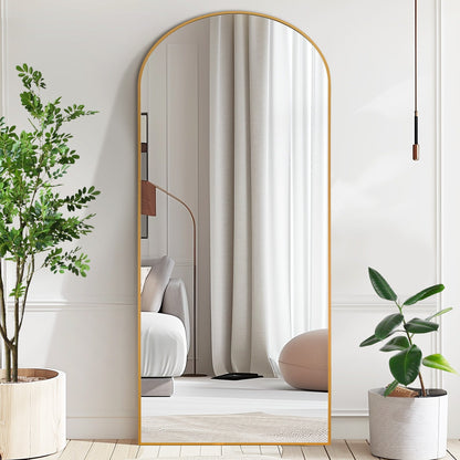 Grand miroir moderne à encadrement incurvé