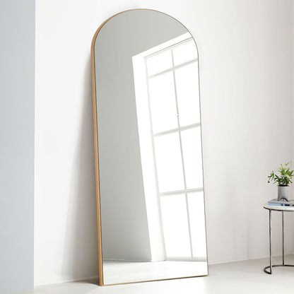 Grand miroir moderne à encadrement incurvé