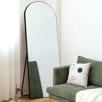 Grand miroir moderne à encadrement incurvé