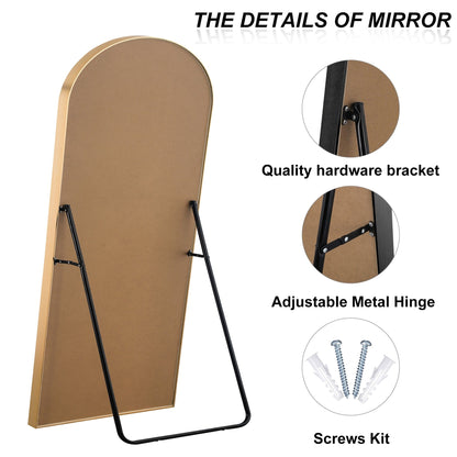 Grand miroir moderne à encadrement incurvé
