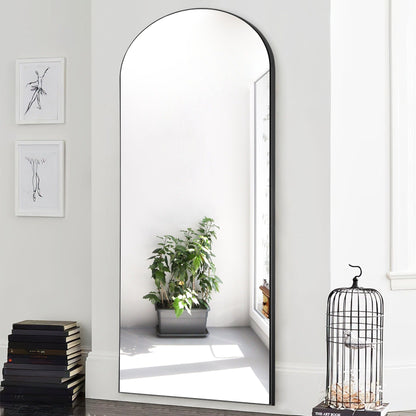 Grand miroir moderne à encadrement incurvé