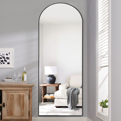 Grand miroir moderne à encadrement incurvé