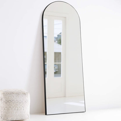 Grand miroir moderne à encadrement incurvé
