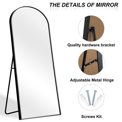Grand miroir moderne à encadrement incurvé