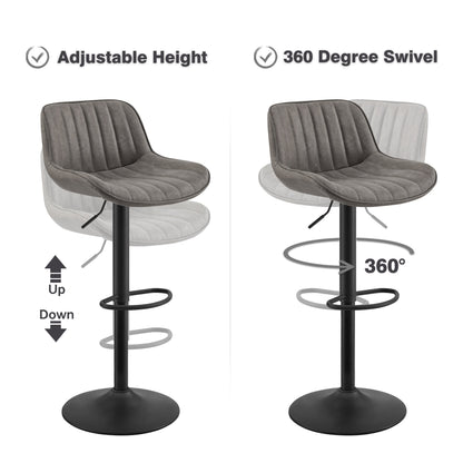 Tabouret de bar pivotant à hauteur réglable Art Leon, lot de 2