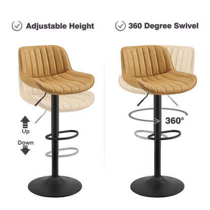 Tabouret de bar pivotant à hauteur réglable Art Leon, lot de 2