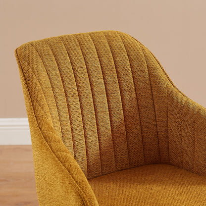 Fauteuil pivotant à accoudoirs pour bureau moderne Art Leon avec pieds en bois