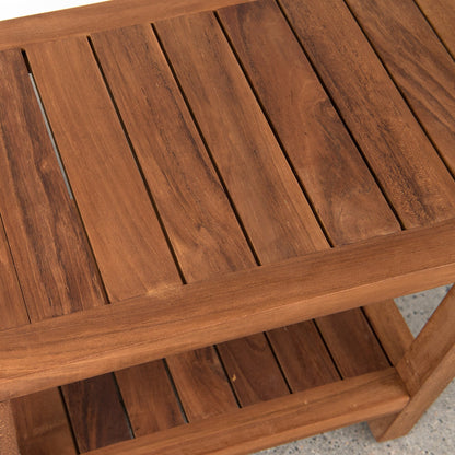 Table/Banc de douche en teck d'Indonésie d'Aurora Home