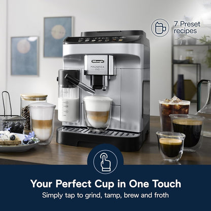 Machine à expresso automatique avec mousseur de lait automatique, broyeur intégré, ECAM29084SB