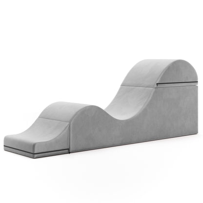 Chaise longue convertible Avana Kami / Yoga et massage - Pouf 2-en-1 avec chaise longue de yoga escamotable, microvelours - N/A