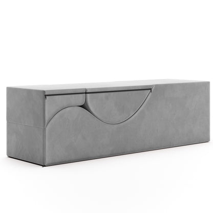 Chaise longue convertible Avana Kami / Yoga et massage - Pouf 2-en-1 avec chaise longue de yoga escamotable, microvelours - N/A