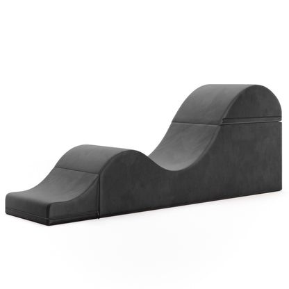 Chaise longue convertible Avana Kami / Yoga et massage - Pouf 2-en-1 avec chaise longue de yoga escamotable, microvelours - N/A