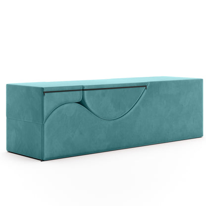 Chaise longue convertible Avana Kami / Yoga et massage - Pouf 2-en-1 avec chaise longue de yoga escamotable, microvelours - N/A