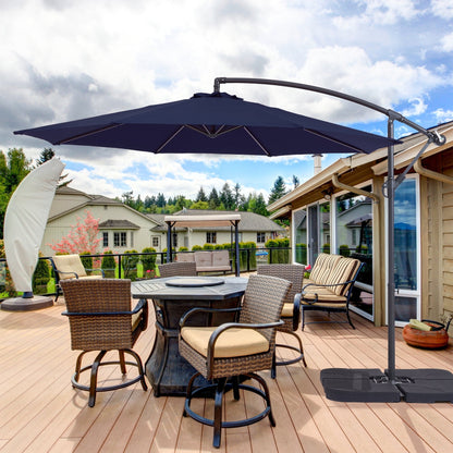 Parasol de jardin déporté BONOSUKI 10 pieds, parasol suspendu d'extérieur