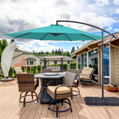 Parasol de jardin déporté BONOSUKI 10 pieds, parasol suspendu d'extérieur