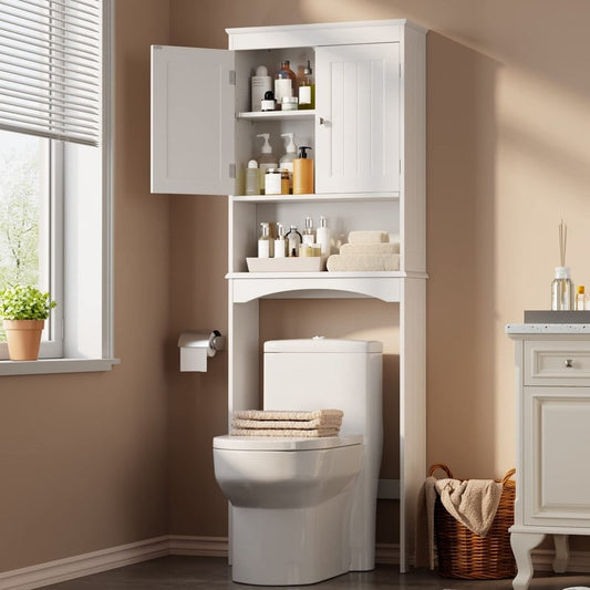 Meuble de rangement pour salle de bain, meuble de rangement pour WC, étagère de salle de bain au-dessus des toilettes, gain de place pour WC