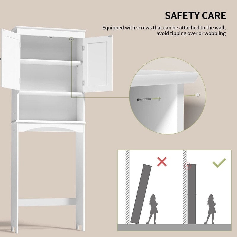 Meuble de rangement pour salle de bain, meuble de rangement pour WC, étagère de salle de bain au-dessus des toilettes, gain de place pour WC