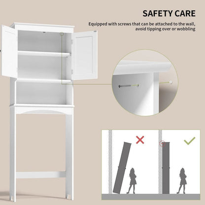 Meuble de rangement pour salle de bain, meuble de rangement pour WC, étagère de salle de bain au-dessus des toilettes, gain de place pour WC