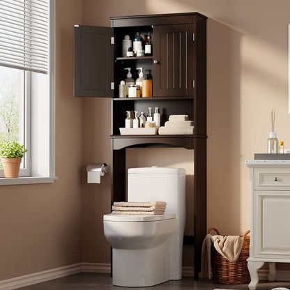Meuble de rangement pour salle de bain, meuble de rangement pour WC, étagère de salle de bain au-dessus des toilettes, gain de place pour WC