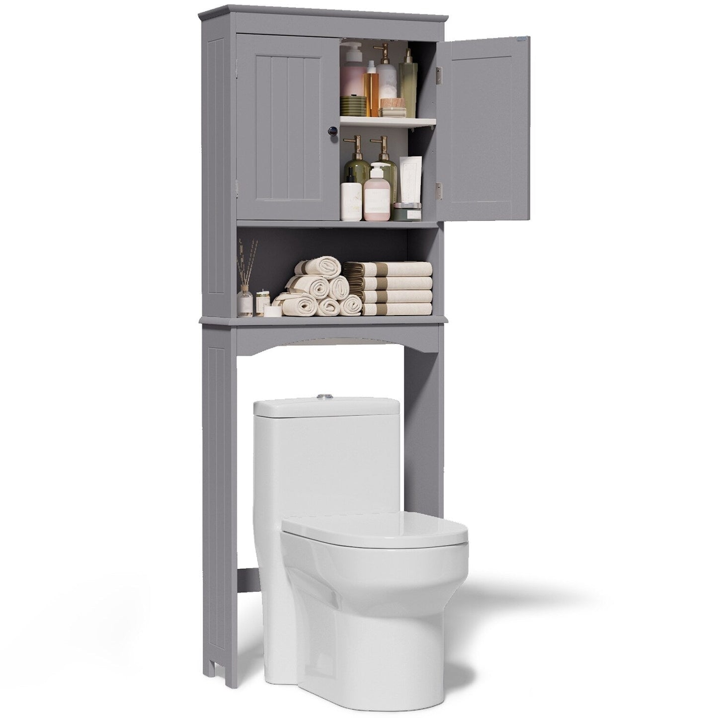 Meuble de rangement pour salle de bain, meuble de rangement pour WC, étagère de salle de bain au-dessus des toilettes, gain de place pour WC