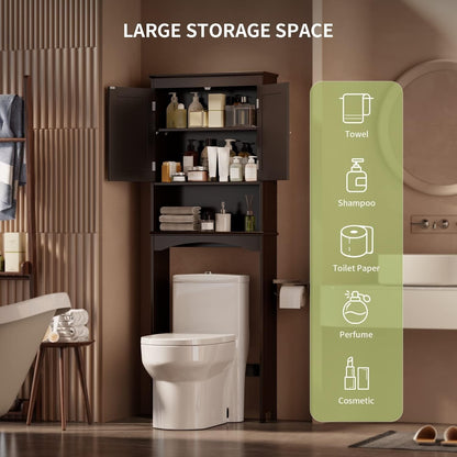 Meuble de rangement pour salle de bain, meuble de rangement pour WC, étagère de salle de bain au-dessus des toilettes, gain de place pour WC