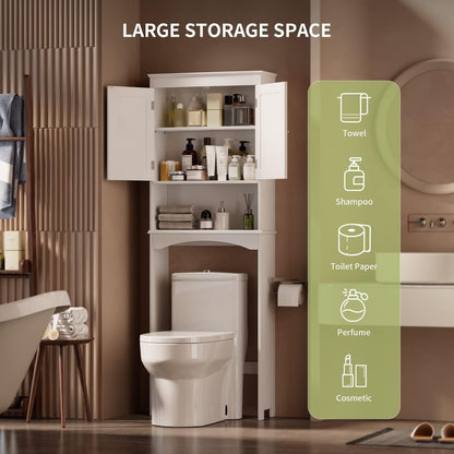 Meuble de rangement pour salle de bain, meuble de rangement pour WC, étagère de salle de bain au-dessus des toilettes, gain de place pour WC