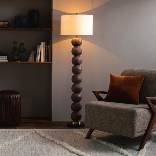 Lampe de chevet à bulle de verre de style transitionnel de Becke