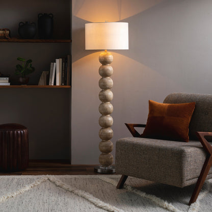 Lampe de chevet à bulle de verre de style transitionnel de Becke