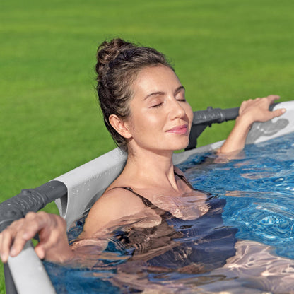 Bestway Steel Pro MAX Piscine hors sol ronde de 3 m de diamètre (10 pieds) et 76 cm de hauteur (30 pouces) avec pompe - 3 m x 76 cm.
