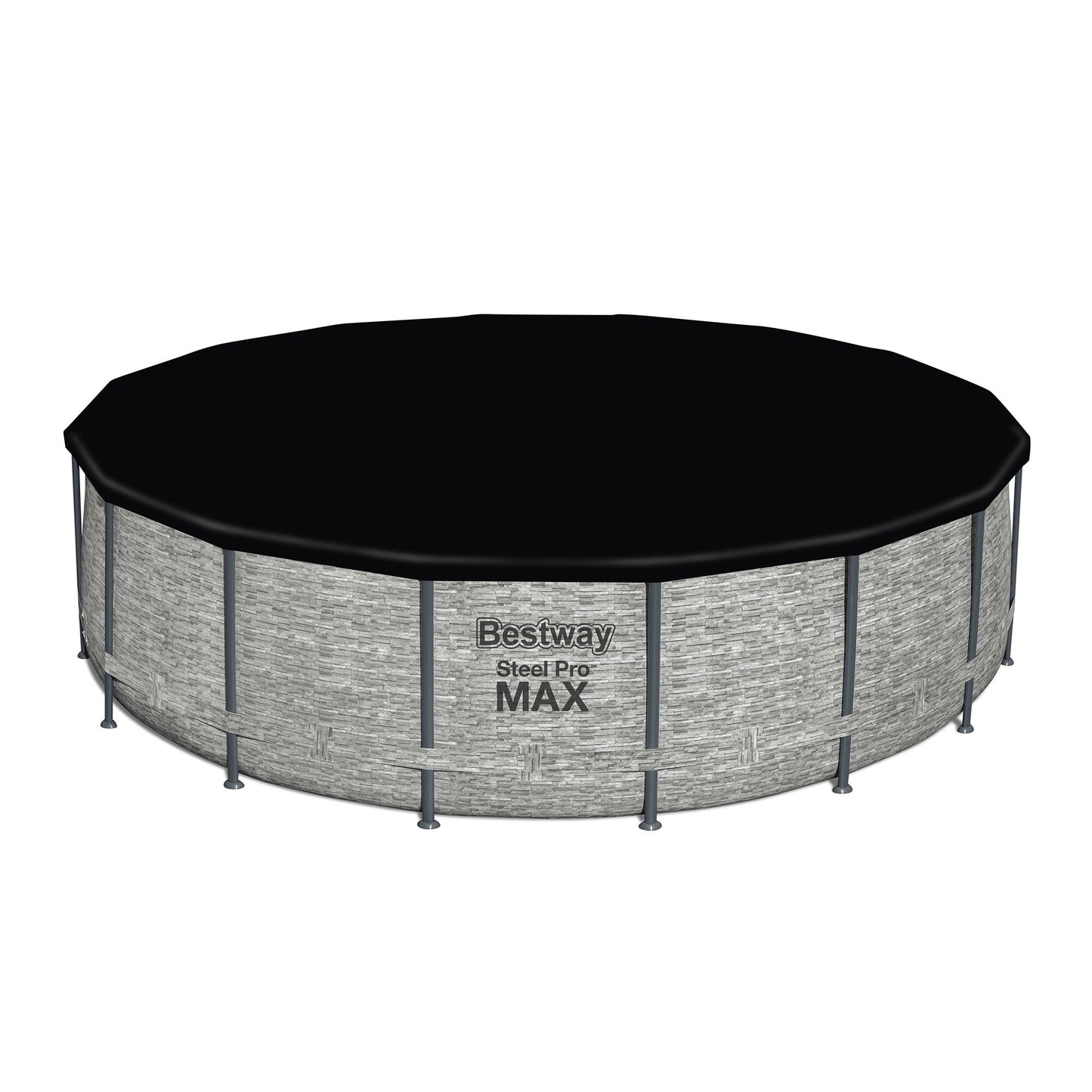 Piscine hors sol Bestway Steel Pro MAX ronde avec pompe et couverture
