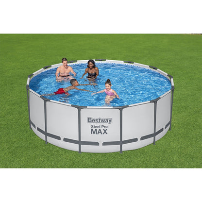 Piscine hors sol Bestway Steel Pro MAX ronde avec pompe et couverture