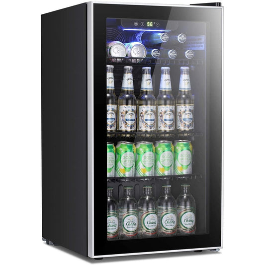 Réfrigérateur à boissons - Mini réfrigérateur à porte vitrée pour 120 canettes