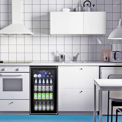 Réfrigérateur à boissons - Mini réfrigérateur à porte vitrée pour 120 canettes