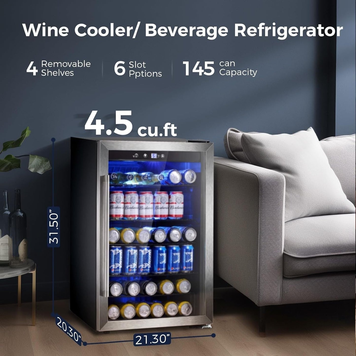 Réfrigérateur à boissons - Mini réfrigérateur 145 canettes