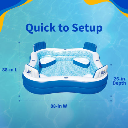 Piscine gonflable Blue Wave Premier avec couverture - Taille unique