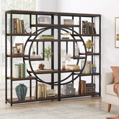 Étagère à livres 5 niveaux, style industriel, pour chambre à coucher, salon, bureau à domicile
