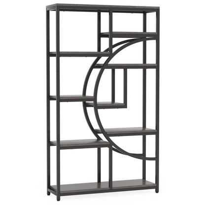 Étagère à livres 5 niveaux, style industriel, pour chambre à coucher, salon, bureau à domicile