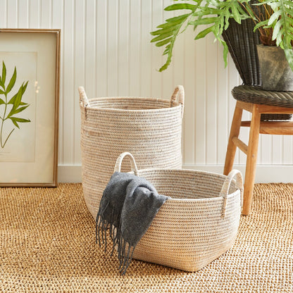 Panier en osier de verger de Birmanie, lot de 2